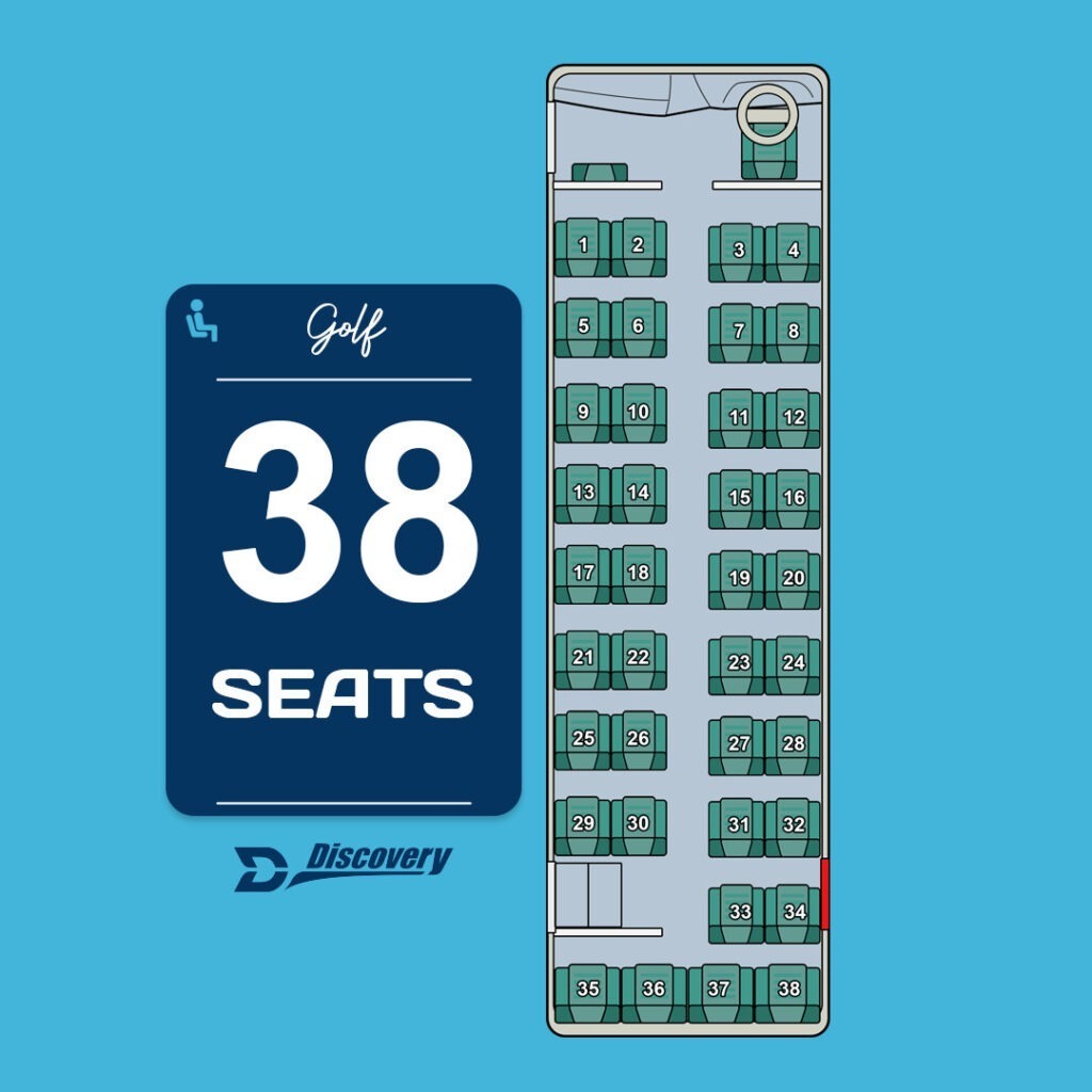 denah kursi bus medium 38 seat