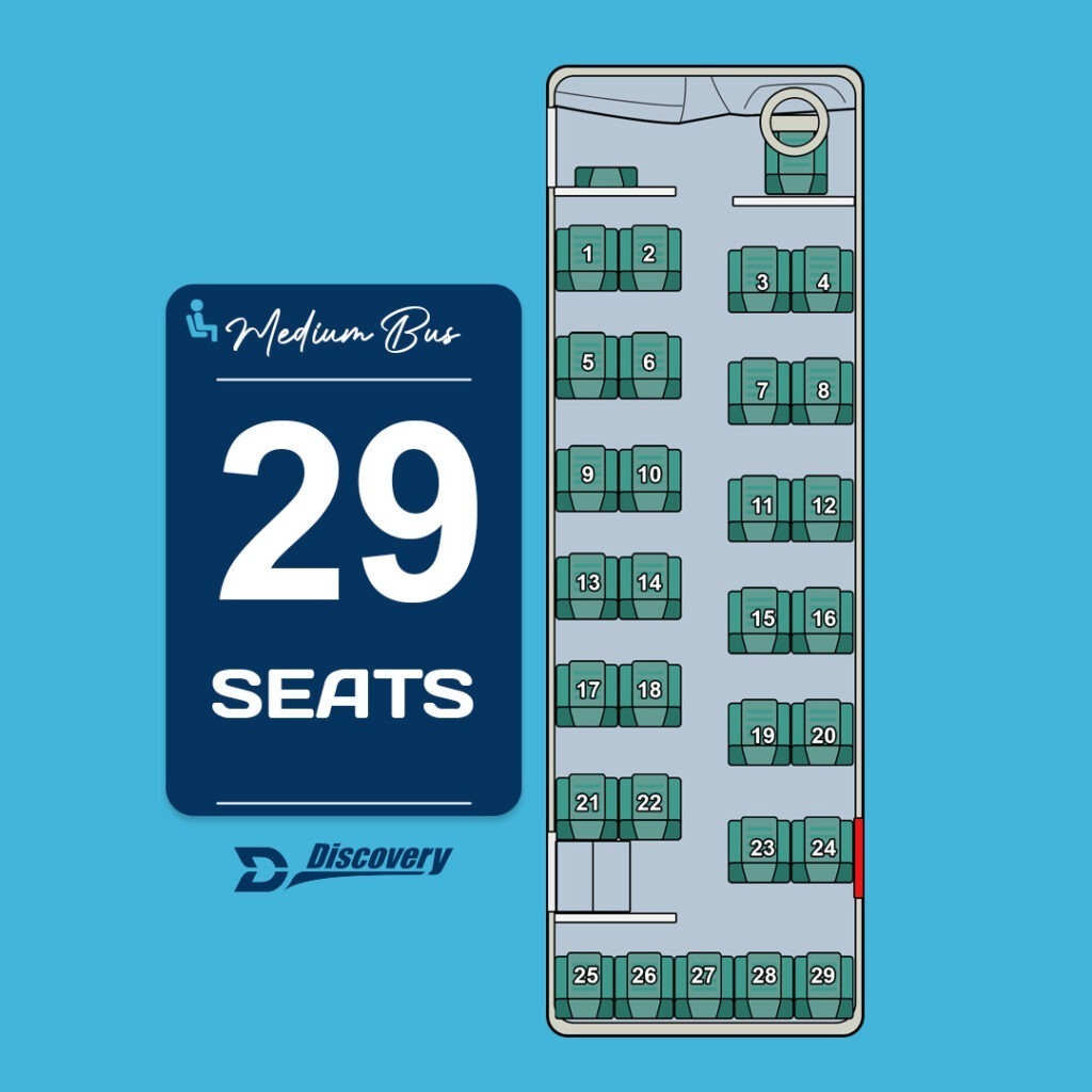 denah kursi bus medium 29 seat