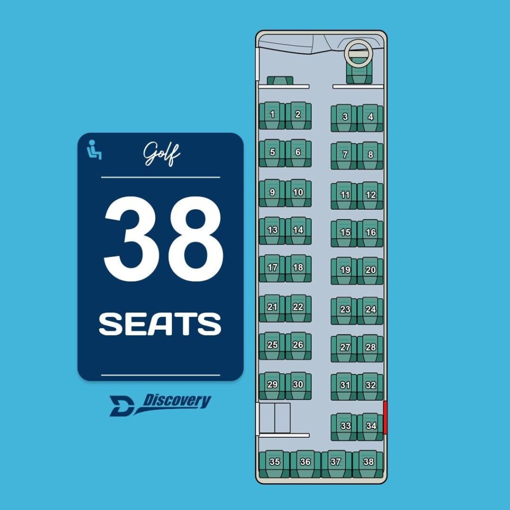 denah bus medium 38 seat