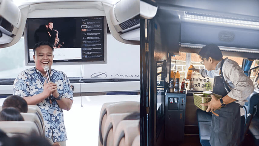 fasilitas bus premium